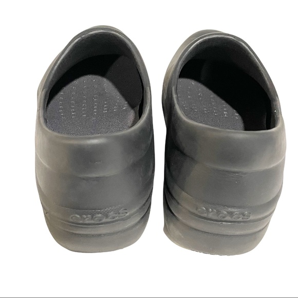 Crocs Womens Size 7 Black Dual Comfort Neria Pro II Work Slip on Clog Rubber - Picture 7 of 7